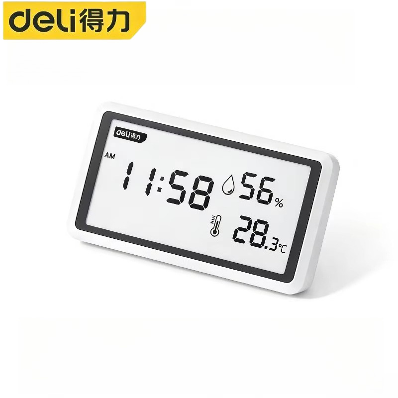 Digital Hygrometer Probe - DELI デジタル温湿度計 多機能 温度・湿度計 デスクトップ環境モニター 家庭やオフィス用