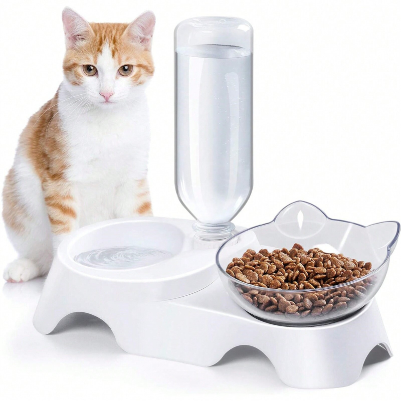 Royal Canin Food Medium - 1個入り ダブルドッグキャットボウル ペット用 水とフードボウルセット 自動給水ボトル付き 小型犬・中型犬猫用