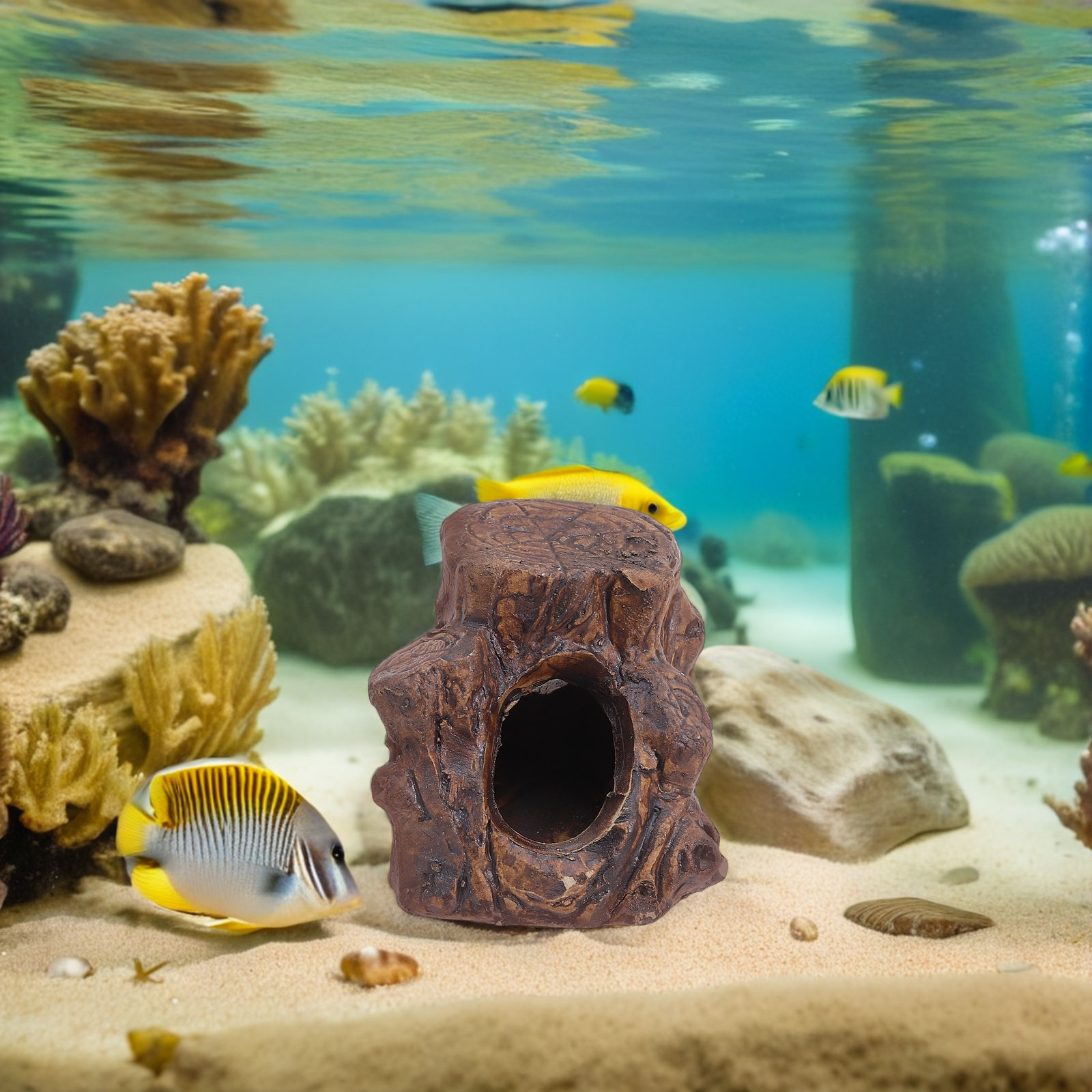 2個入り 魚タンク アクアリウム 隠れ家 デコレーション 隠 - Hide Cave Ceramic のレビューと価格